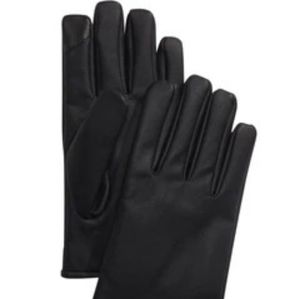 Calvin Klein Men's Faux Leather Gloves